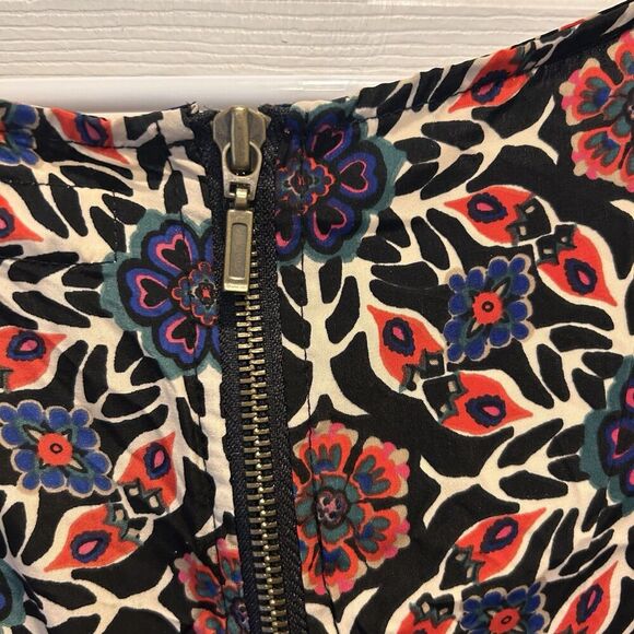 Old Navy Shift Dress  Floral Pattern Purple Blue Black Red 3/4 Sleeves Large - Picture 6 of 7